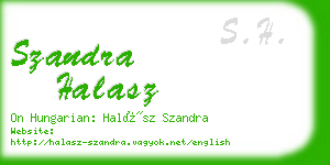 szandra halasz business card